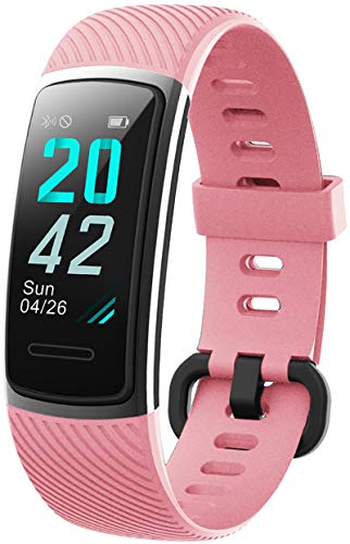 KUNGIX Pulsera Actividad Inteligente, Impermeable IP68 Pulsera Inteligente 0,96 Pulgadas Pantalla Color, Monitor Ritmo Cardíaco y Sueño 14 Modos de Deporte Mujer Hombre Niño Smartwatch Android y iOS