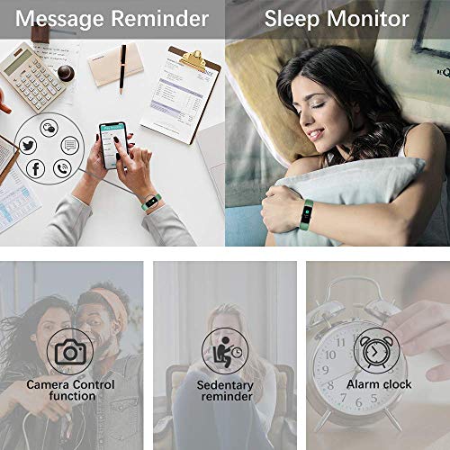 KUNGIX Pulsera Actividad Inteligente, Impermeable IP68 Pulsera Inteligente 0,96 Pulgadas Pantalla Color, Monitor Ritmo Cardíaco y Sueño 14 Modos de Deporte Mujer Hombre Niño Smartwatch Android y iOS