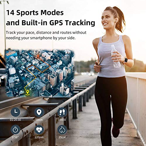 KUNGIX Smartwatch, Reloj Inteligente Impermeable Táctil Completa 5ATM con Podómetro Caloría GPS, Pulsera de Actividad Inteligente con Monitor de Sueño Pulsómetro, para Hombre Mujer niños KUNGIX Smartwatch, Reloj Inteligente Impermeable Táctil Completa 5ATM con Podómetro Caloría GPS, Pulsera de Actividad Inteligente con Monitor de Sueño Pulsómetro, para Hombre Mujer niños