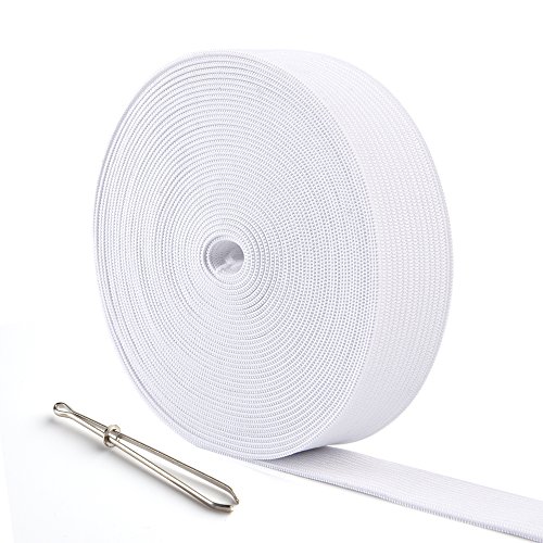 Kuuqa 6 Metros / 6.56 Yardas Elástico Ancho Cinta Largas Bandas Elásticas Planas Cordón Elástico Carrete de Costura Bandas Accesorios de Artesanía de Coser DIY, 25 mm de Ancho (Blanco) Kuuqa 6 Metros / 6.56 Yardas Elástico Ancho Cinta Largas Bandas Elásticas Planas Cordón Elástico Carrete de Costura Bandas Accesorios de Artesanía de Coser DIY, 25 mm de Ancho (Blanco)