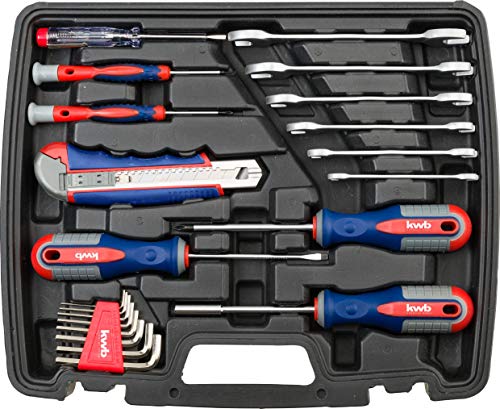 kwb 370733 Maletín de herramientas con puntas de atornillar, 42 piezas, relleno, resistente y de alta calidad, ideal para el hogar o el garaje, certificado GS, Blowmould-Koffer