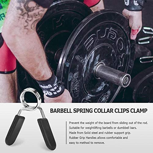 KWELRP Un par de clips de cuello de resorte para barras olímpicas, timbres, equipo de gimnasio (50 mm, 30 mm, 28 mm y 25 mm), levantamiento de pesas, gimnasio, fitness, crossfit KWELRP Un par de clips de cuello de resorte para barras olímpicas, timbres, equipo de gimnasio (50 mm, 30 mm, 28 mm y 25 mm), levantamiento de pesas, gimnasio, fitness, crossfit