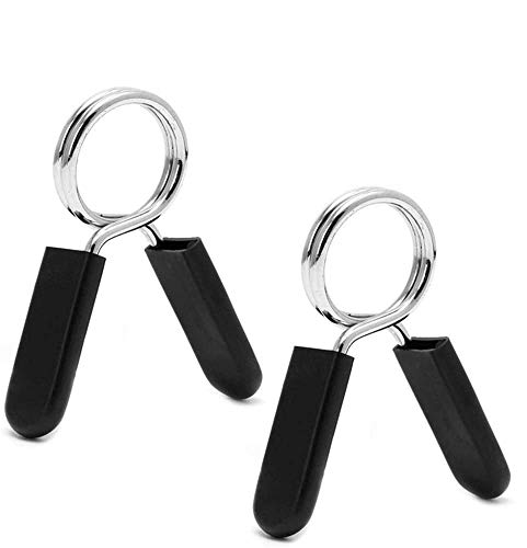 KWELRP Un par de clips de cuello de resorte para barras olímpicas, timbres, equipo de gimnasio (50 mm, 30 mm, 28 mm y 25 mm), levantamiento de pesas, gimnasio, fitness, crossfit