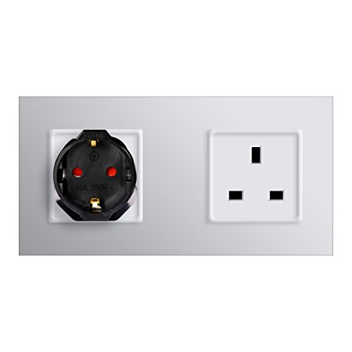 kwmobile 2 adaptadores de Viaje compactos para Inglaterra - Enchufe de Viaje Shuko EU a UK en Negro kwmobile 2 adaptadores de Viaje compactos para Inglaterra - Enchufe de Viaje Shuko EU a UK en Negro