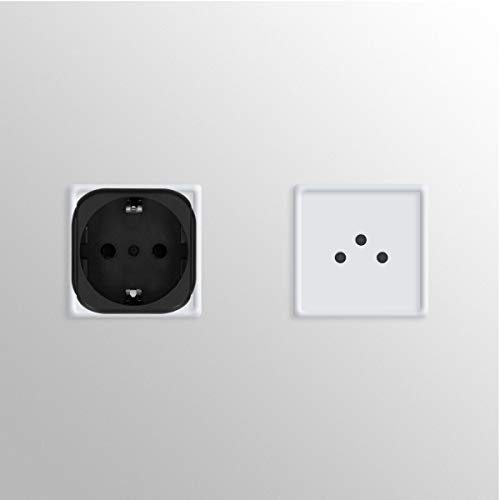kwmobile 2 Adaptadores de Viaje Suiza Tipo J - 2X Adaptador Enchufe schuko - Conector para El Salvador Etiopía - Conectores de enchufes en Negro kwmobile 2 Adaptadores de Viaje Suiza Tipo J - 2X Adaptador Enchufe schuko - Conector para El Salvador Etiopía - Conectores de enchufes en Negro