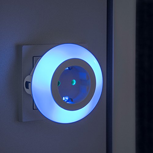 kwmobile 2x Luz nocturna LED con enchufe integrado - Set de 2 luces para habitación de niño con sensor crepuscular - Lámparas con cambio de color kwmobile 2x Luz nocturna LED con enchufe integrado - Set de 2 luces para habitación de niño con sensor crepuscular - Lámparas con cambio de color