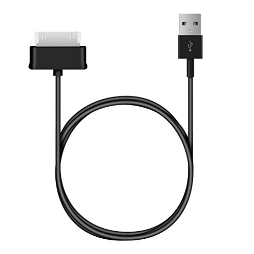 kwmobile Cable USB Compatible con Samsung Galaxy Tab 1/2 10.1/Tab 2 7.0/Note 10.1 - Cable de Datos y Carga para Tablet - Negro