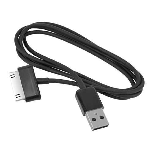 kwmobile Cable USB Compatible con Samsung Galaxy Tab 1/2 10.1/Tab 2 7.0/Note 10.1 - Cable de Datos y Carga para Tablet - Negro