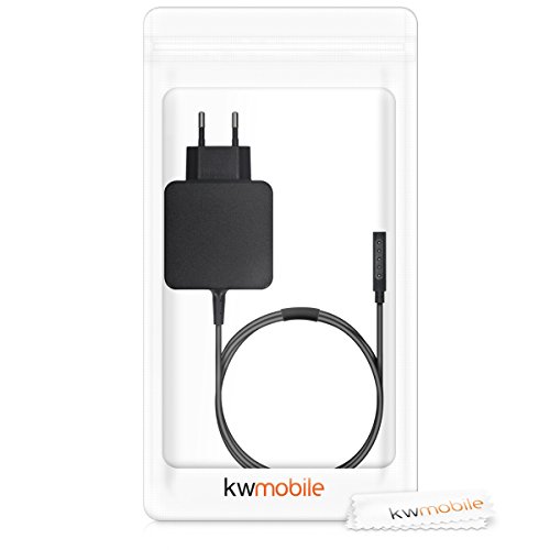 kwmobile Cargador Compatible con Microsoft Surface 2/Pro/Pro 2/Surface RT - Cable de Carga 12V 3.6A - Cable para Cargar la batería de Tablets