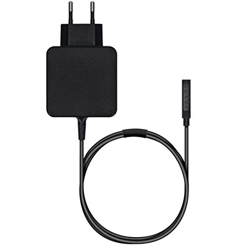 kwmobile Cargador Compatible con Microsoft Surface 2/Pro/Pro 2/Surface RT - Cable de Carga 12V 3.6A - Cable para Cargar la batería de Tablets