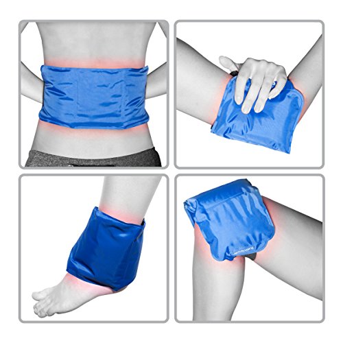 kwmobile Compresa de gel frío y caliente - Reutilizable y universal - Gel frío para lesiones de espalda hombro brazo riñones lumbares y rodilla