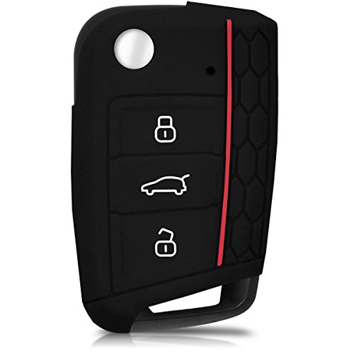 kwmobile Funda Compatible con VW Golf 7 MK7 Llave de Coche de 3 Botones - Carcasa Protectora Suave de Silicona - Don't Touch my Key kwmobile Funda Compatible con VW Golf 7 MK7 Llave de Coche de 3 Botones - Carcasa Protectora Suave de Silicona - Don't Touch my Key