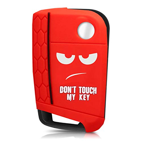 kwmobile Funda Compatible con VW Golf 7 MK7 Llave de Coche de 3 Botones - Carcasa Protectora Suave de Silicona - Don't Touch my Key kwmobile Funda Compatible con VW Golf 7 MK7 Llave de Coche de 3 Botones - Carcasa Protectora Suave de Silicona - Don't Touch my Key