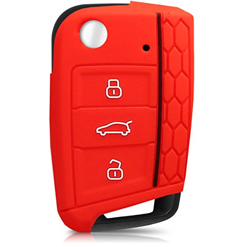 kwmobile Funda Compatible con VW Golf 7 MK7 Llave de Coche de 3 Botones - Carcasa Protectora Suave de Silicona - Don't Touch my Key kwmobile Funda Compatible con VW Golf 7 MK7 Llave de Coche de 3 Botones - Carcasa Protectora Suave de Silicona - Don't Touch my Key