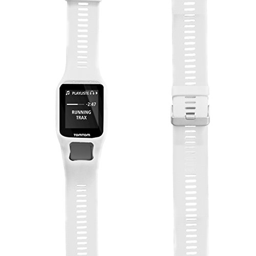 kwmobile Pulsera Compatible con Tomtom Adventurer/Runner 3/Spark 3/Golfer 2 - Brazalete de Silicona en Blanco sin Fitness Tracker kwmobile Pulsera Compatible con Tomtom Adventurer/Runner 3/Spark 3/Golfer 2 - Brazalete de Silicona en Blanco sin Fitness Tracker