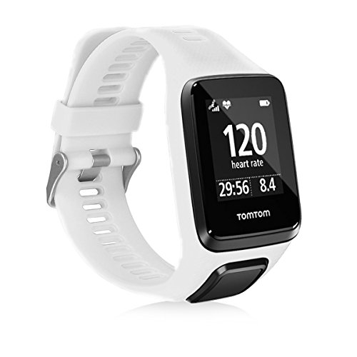 kwmobile Pulsera Compatible con Tomtom Adventurer/Runner 3/Spark 3/Golfer 2 - Brazalete de Silicona en Blanco sin Fitness Tracker kwmobile Pulsera Compatible con Tomtom Adventurer/Runner 3/Spark 3/Golfer 2 - Brazalete de Silicona en Blanco sin Fitness Tracker