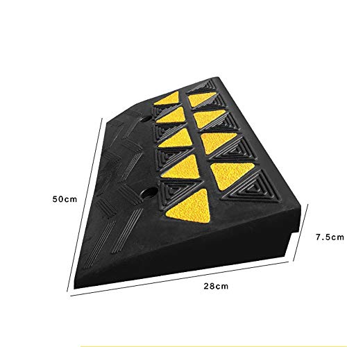 KYEEY Rampas de umbral Goma Largo del Camino Mats Paso Alquiler de rampa para Silla de Ruedas de la Motocicleta del vehícul (Color : Black, Size : 50x28x7.5cm) KYEEY Rampas de umbral Goma Largo del Camino Mats Paso Alquiler de rampa para Silla de Ruedas de la Motocicleta del vehícul (Color : Black, Size : 50x28x7.5cm)