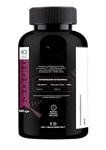L-Arginina KYOWA QUALITY® 100 comprimidos de 1500mg. Suplemento a base de Arginina pura de 1300mg. L-Arginina KYOWA QUALITY® 100 comprimidos de 1500mg. Suplemento a base de Arginina pura de 1300mg.