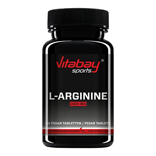 L-Arginine 1000 dosis altas - hecho en alemana, adecuado para personas alérgicas (60 tabletas)