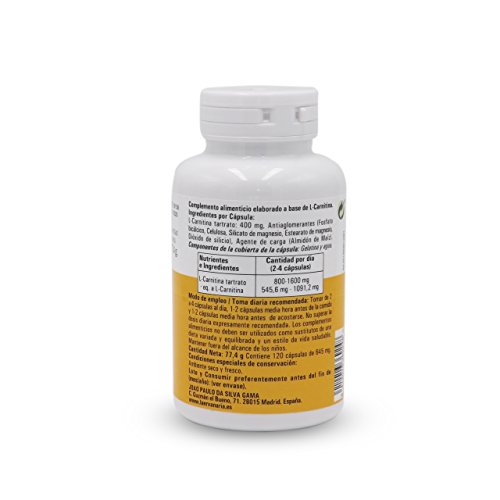 L Carnitina 120 Cápsulas. Mejora Tu Rendimiento Deportivo. Suplemento De Carnitina. Quema Grasas, Aumenta Tu Energia Para Entrenar. Controla Tu Peso. Carnitina La TARTRATO La De Mas Rápida Absorción L Carnitina 120 Cápsulas. Mejora Tu Rendimiento Deportivo. Suplemento De Carnitina. Quema Grasas, Aumenta Tu Energia Para Entrenar. Controla Tu Peso. Carnitina La TARTRATO La De Mas Rápida Absorción