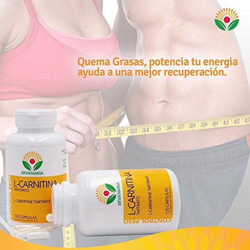 L Carnitina 120 Cápsulas. Mejora Tu Rendimiento Deportivo. Suplemento De Carnitina. Quema Grasas, Aumenta Tu Energia Para Entrenar. Controla Tu Peso. Carnitina La TARTRATO La De Mas Rápida Absorción