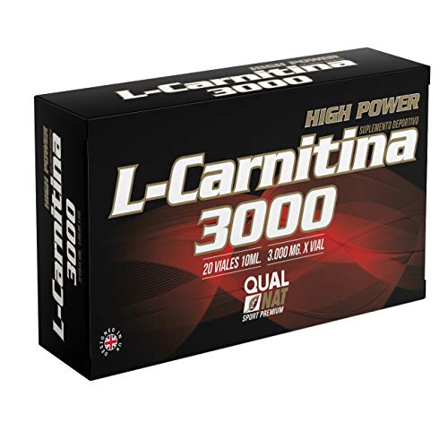 L Carnitina 3000-20 viales | Líquida | L-carnitina Con Vitamina C | Suplemento Deportivo - Qualnat