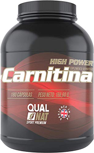 L-Carnitina Pura | Mejora la Musculatura | Suplemento deportivo | 180 Cápsulas- Qualnat