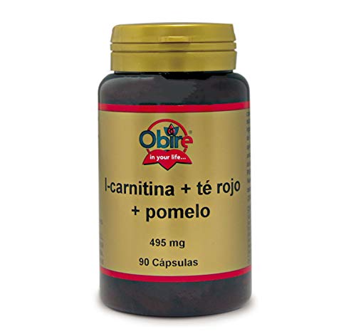 L-carnitina + té rojo + pomelo 495 mg. 90 cápsulas