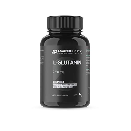 L-Glutamine Matrix Formula - 2250 mg por dosis - 100 cápsulas - High-Loseta-Glutamina