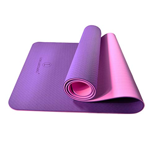 L LONGANCHANG Esterilla Yoga Deporte, Antideslizante TPE Ecológico Yoga Mat, Colchoneta Gimnasia Fitness Alfombrilla Gimnasio para Ejercicio en Casa, con Bolsa y Toalla, 183 x 61 x 0,6 CM, Violeta L LONGANCHANG Esterilla Yoga Deporte, Antideslizante TPE Ecológico Yoga Mat, Colchoneta Gimnasia Fitness Alfombrilla Gimnasio para Ejercicio en Casa, con Bolsa y Toalla, 183 x 61 x 0,6 CM, Violeta