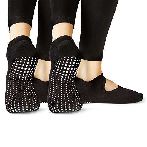 LA Active Calcetines Antideslizantes - 2 Pares - Para Yoga Pilates Ballet Barre Mujer Hombre - Ballet (2x Negro, 37-40 EU) LA Active Calcetines Antideslizantes - 2 Pares - Para Yoga Pilates Ballet Barre Mujer Hombre - Ballet (2x Negro, 37-40 EU)