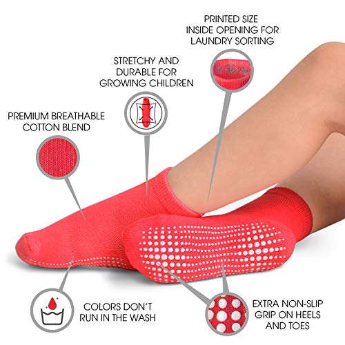 LA Active Calcetines Deportivos Antideslizantes - 6 Pares - Bebé Niño Pequeño Infante Recién Nacido Chicos Chicas Anti Deslizante/Patinazos (Colores Brillantes, 12-36 Meses) LA Active Calcetines Deportivos Antideslizantes - 6 Pares - Bebé Niño Pequeño Infante Recién Nacido Chicos Chicas Anti Deslizante/Patinazos (Colores Brillantes, 12-36 Meses)
