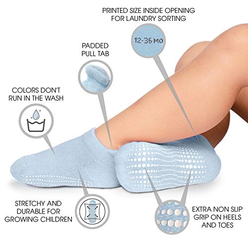 LA Active Tobillera Calcetines Antideslizantes - 6 Pares - para Bebé Niños Niñas Infantil Recién Nacido (Niños, 12-36 Meses) LA Active Tobillera Calcetines Antideslizantes - 6 Pares - para Bebé Niños Niñas Infantil Recién Nacido (Niños, 12-36 Meses)