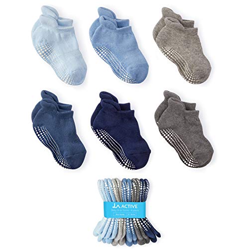 LA Active Tobillera Calcetines Antideslizantes - 6 Pares - para Bebé Niños Niñas Infantil Recién Nacido (Niños, 12-36 Meses) LA Active Tobillera Calcetines Antideslizantes - 6 Pares - para Bebé Niños Niñas Infantil Recién Nacido (Niños, 12-36 Meses)