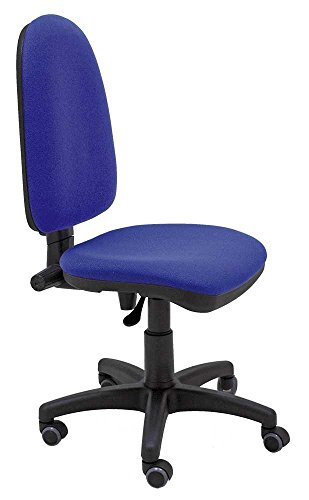 La Silla de Claudia - Silla giratoria de escritorio Torino azul para oficinas y hogares ergonómica con ruedas de parquet
