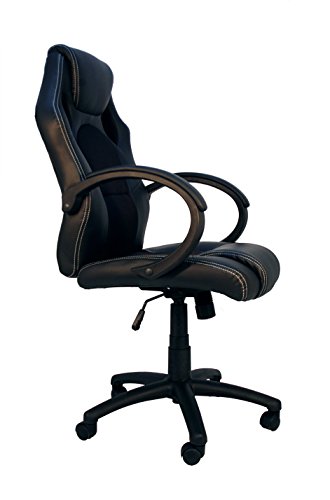 La Silla Española Madrid Silla de Oficina, Piel Sintética, Negro, 66x62x120 cm La Silla Española Madrid Silla de Oficina, Piel Sintética, Negro, 66x62x120 cm