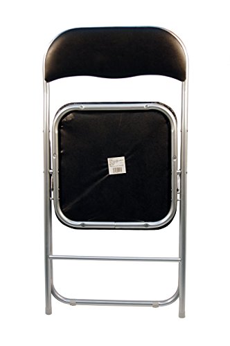 La Silla Española - Pack 6 Sillas plegables de aluminio con asiento y respaldo acolchados en PVC, modelo Sevilla, Color negro, 78x43,5x46 cm La Silla Española - Pack 6 Sillas plegables de aluminio con asiento y respaldo acolchados en PVC, modelo Sevilla, Color negro, 78x43,5x46 cm