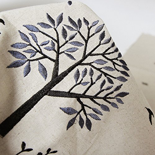 La tela de lino árbol bh bordado bordado inglés avena corte de 60cm Armada