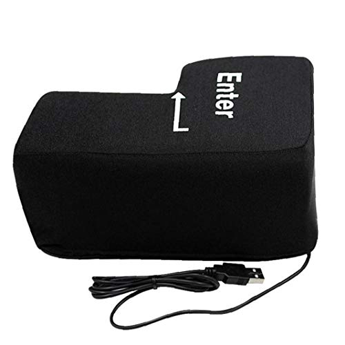 LAANCOO Cojín USB Grande Introduzca Tabla de Claves del Amortiguador, Super Sized Grande del USB tecla Enter Almohada del Alivio de tensión Vent Herramientas, Creativo Teclado muñeca de Juguete