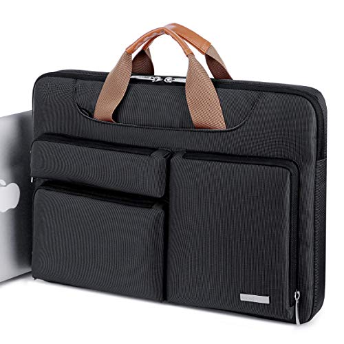 Lacdo 13,3 Pulgada Funda Bandolera Portátil Protectora de 360° para 13" Old MacBook Pro/MacBook Air 2010-2017, 13,3" New MacBook Air/MacBook Pro 2016-2020, Jumper ASUS Acer Lenovo Dell ordenador,Negro