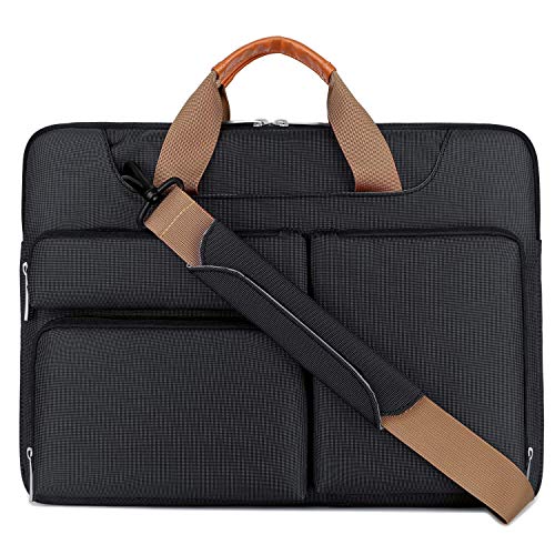 Lacdo 13,3 Pulgada Funda Bandolera Portátil Protectora de 360° para 13" Old MacBook Pro/MacBook Air 2010-2017, 13,3" New MacBook Air/MacBook Pro 2016-2020, Jumper ASUS Acer Lenovo Dell ordenador,Negro