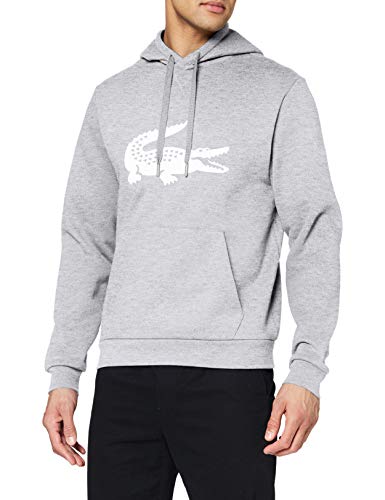 Lacoste Sport Sh8687 Sudadera, Gris (Argent Chiné/Noir/Blanc Sj1), XXX-Large (Talla del Fabricante: 8) para Hombre