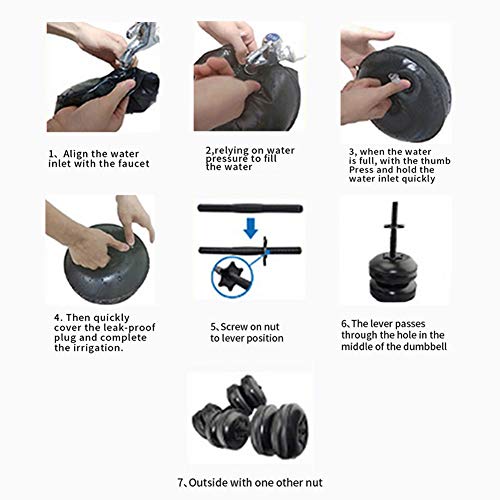 Lacyie Mancuernas Ajustables,20-26KG Portátiles Lenas De Agua Barbells, Equipo De Fitness Ecológico Entrenamiento De Brazos para El Entrenamiento Interior O Al Aire Libre (26KG) Lacyie Mancuernas Ajustables,20-26KG Portátiles Lenas De Agua Barbells, Equipo De Fitness Ecológico Entrenamiento De Brazos para El Entrenamiento Interior O Al Aire Libre (26KG)