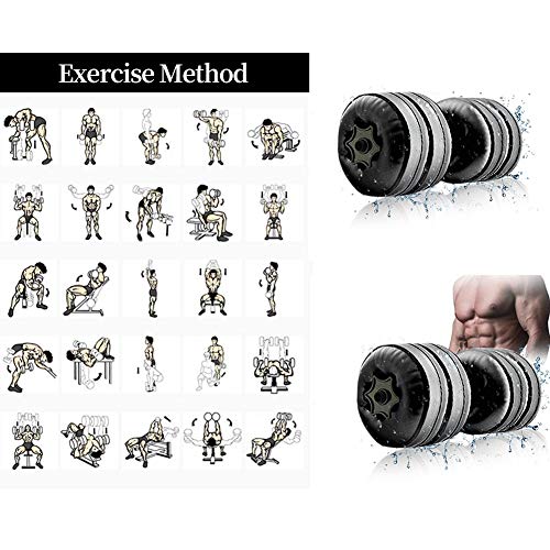 Lacyie Mancuernas Ajustables,20-26KG Portátiles Lenas De Agua Barbells, Equipo De Fitness Ecológico Entrenamiento De Brazos para El Entrenamiento Interior O Al Aire Libre (26KG) Lacyie Mancuernas Ajustables,20-26KG Portátiles Lenas De Agua Barbells, Equipo De Fitness Ecológico Entrenamiento De Brazos para El Entrenamiento Interior O Al Aire Libre (26KG)