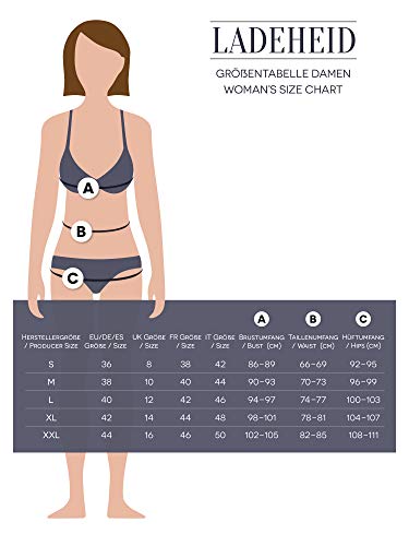 Ladeheid Albornoz de Baño 100% Algodón Ropa de Casa Mujer LA40-193 (Negro-30 (Densidad de 400), M) Ladeheid Albornoz de Baño 100% Algodón Ropa de Casa Mujer LA40-193 (Negro-30 (Densidad de 400), M)