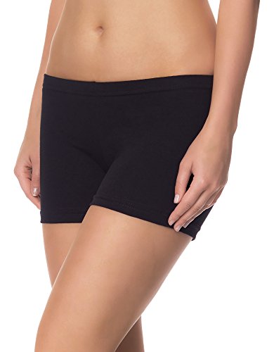 Ladeheid Pantalones Leggins Cortos Shorts Ropa Deportiva Mujer LAMA05 (Negro13, XS/S)