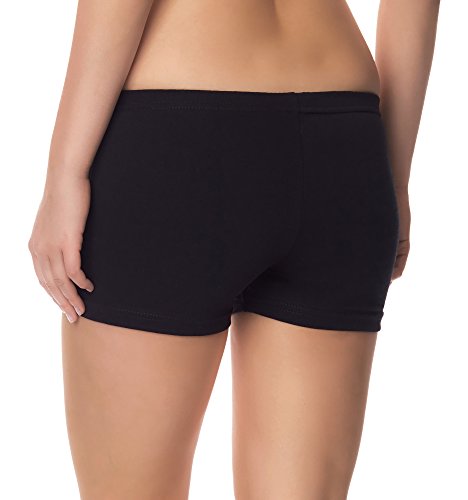 Ladeheid Pantalones Leggins Cortos Shorts Ropa Deportiva Mujer LAMA05 (Negro13, XS/S)