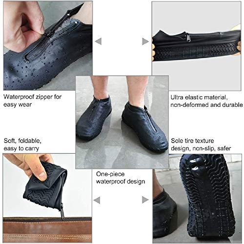 Lady of Luck Funda Impermeable de Silicona para La Lluvia, Prueba de Agua de Lluvia Nieve Zapatos Cubiertas del Zapato Fundas Impermeables (Negro-L) Lady of Luck Funda Impermeable de Silicona para La Lluvia, Prueba de Agua de Lluvia Nieve Zapatos Cubiertas del Zapato Fundas Impermeables (Negro-L)