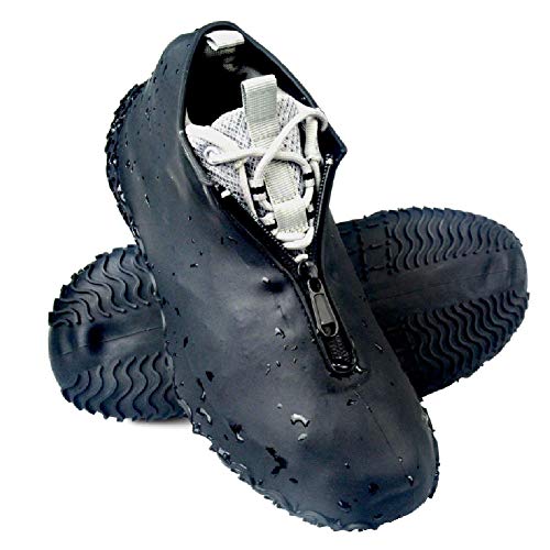 Lady of Luck Funda Impermeable de Silicona para La Lluvia, Prueba de Agua de Lluvia Nieve Zapatos Cubiertas del Zapato Fundas Impermeables (Negro-L)