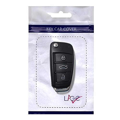 Lage Repuesto Coche Audi Llave 3 Teclas Concha cáscara con Cuchilla para Mando Audi A1 A3 A4 A6 A8 TT Q5 Q7 R8 S4 S6 Negro sin electrónica y trasponder